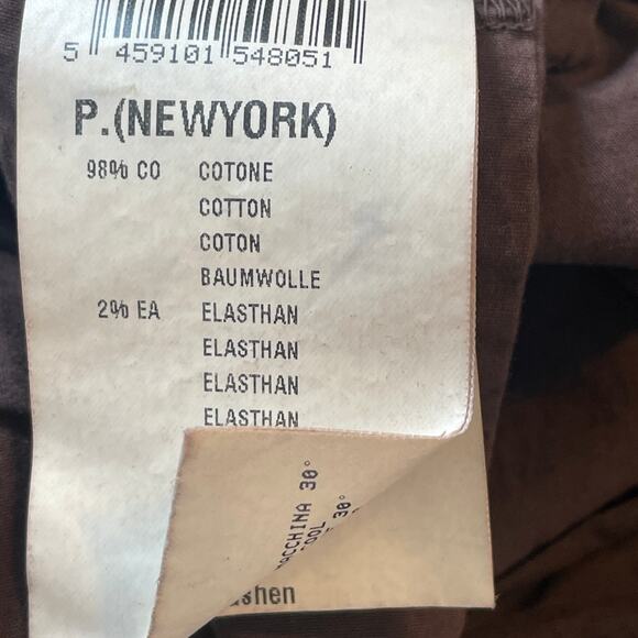 Mason's Velvet Straight Leg Pants Size 44 (US 10) Chocolate Brown Mid Rise Italy - Picture 7 of 10